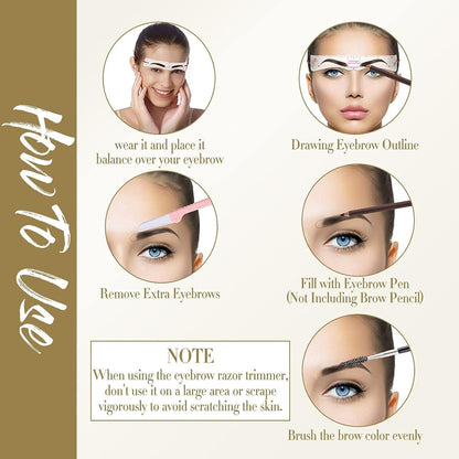 CZTICLE®🔥✨Reusable Eyebrow Stencil Shaper Kit (14-pack)