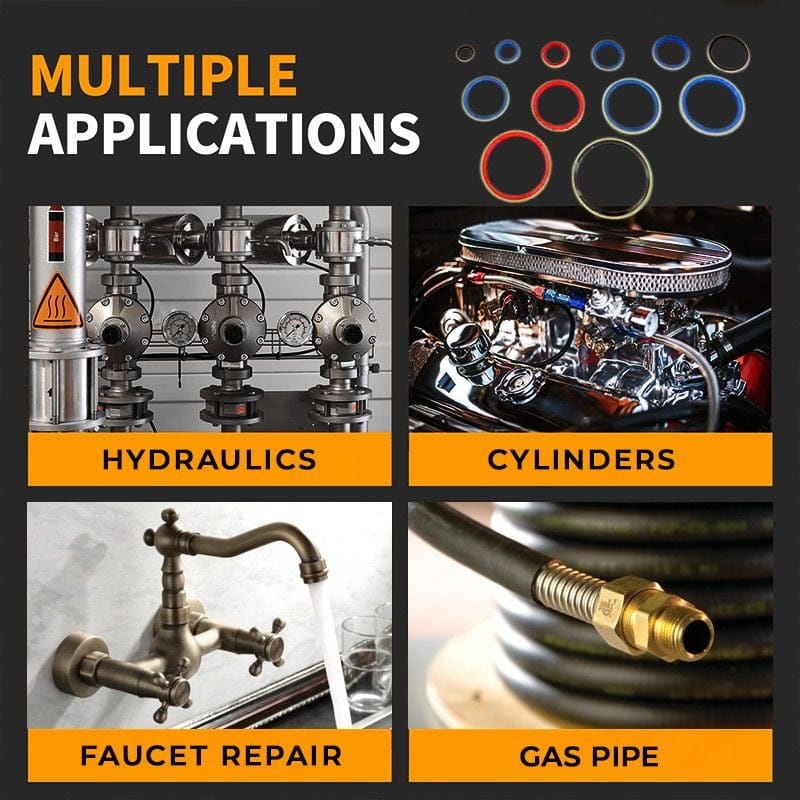 Cilifer®100pcs/ 245pcs Assorted Sealing Gasket Set 01