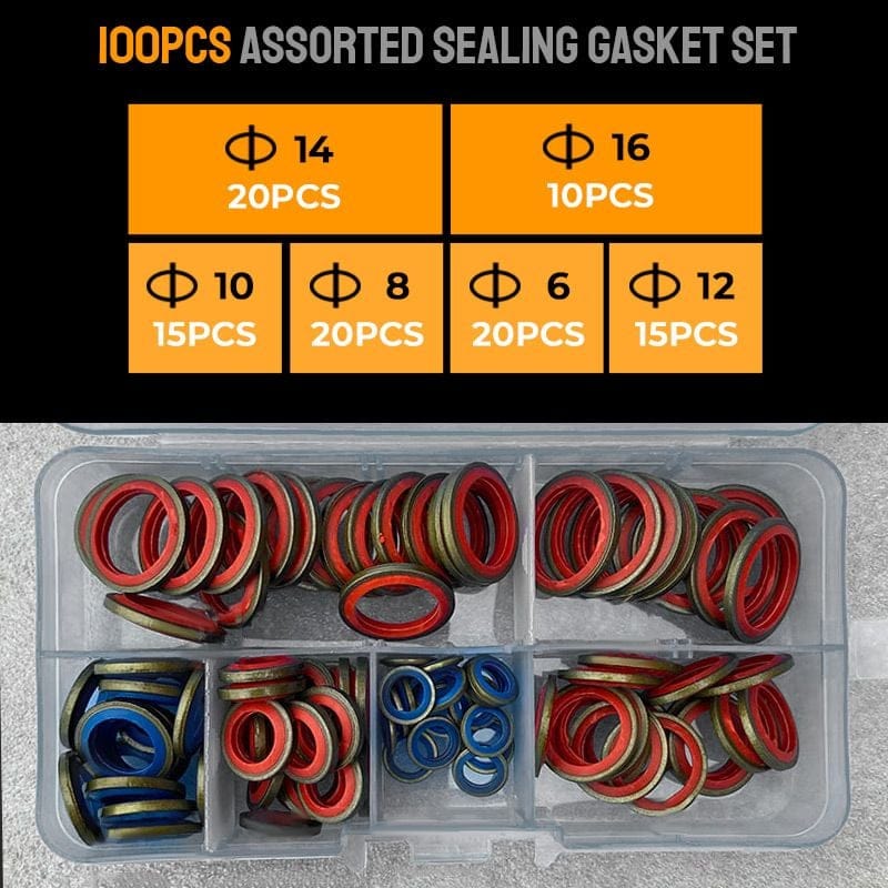 Cilifer®100pcs/ 245pcs Assorted Sealing Gasket Set 01