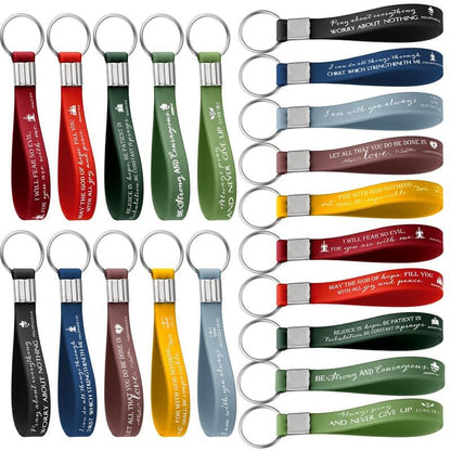 Cilifer®24/36/100Pcs Bible Verse Keychain Christian Trendy Keychain Wristlet