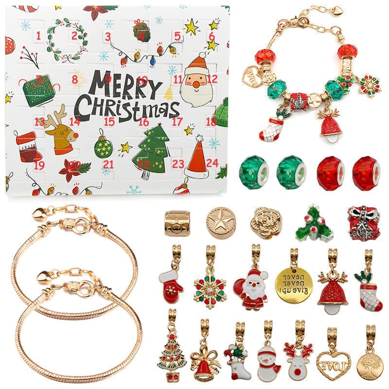 Cilifer®DIY 24 Days Christmas Countdown Calendar Bracelets Set