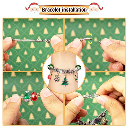 Cilifer®DIY 24 Days Christmas Countdown Calendar Bracelets Set