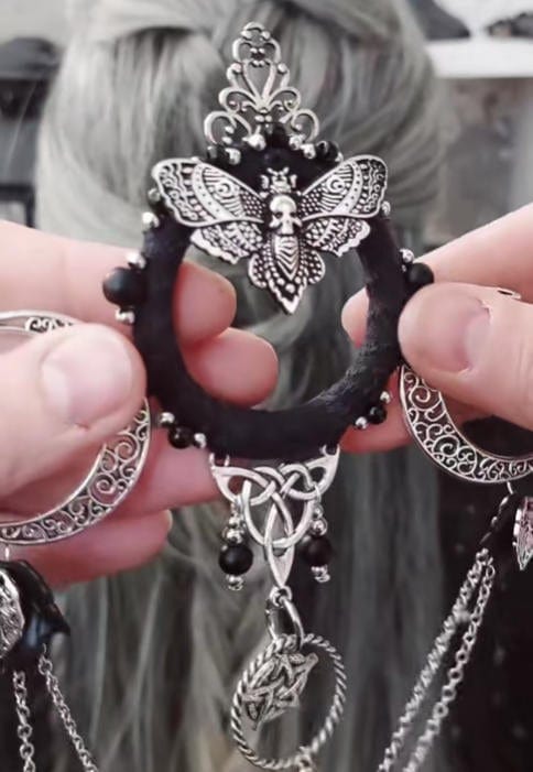 CZTICLE®🔥LAST DAY 50% OFF🧙‍♀️Handmade Goddess of the Night Witchy Hair Pin