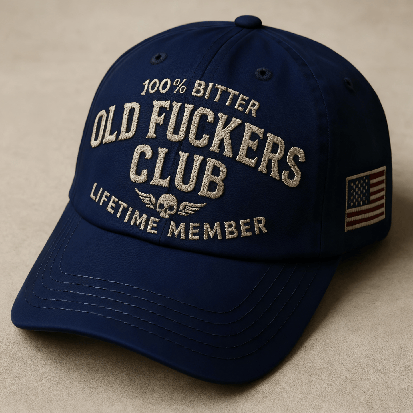 Cilifer® Vintage Cotton Baseball Cap🧢Bold Embroidery & American Flag Patch 😎Representing a distinctive and rebellious style & Ideal Gift🎁