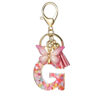 Cilifer®  Butterfly Letter Keychain Tassel Design Vibrant Durable Lightweight Gift