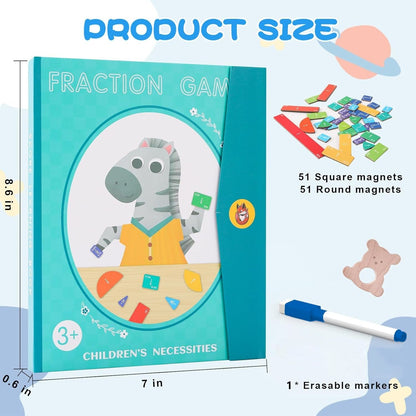 Cilifer®Magnetic Fraction Demonstration Book. 1 Set Math Teaching Aid