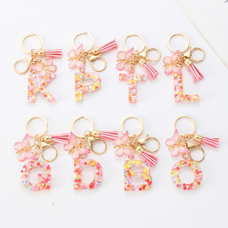 Cilifer®  Butterfly Letter Keychain Tassel Design Vibrant Durable Lightweight Gift