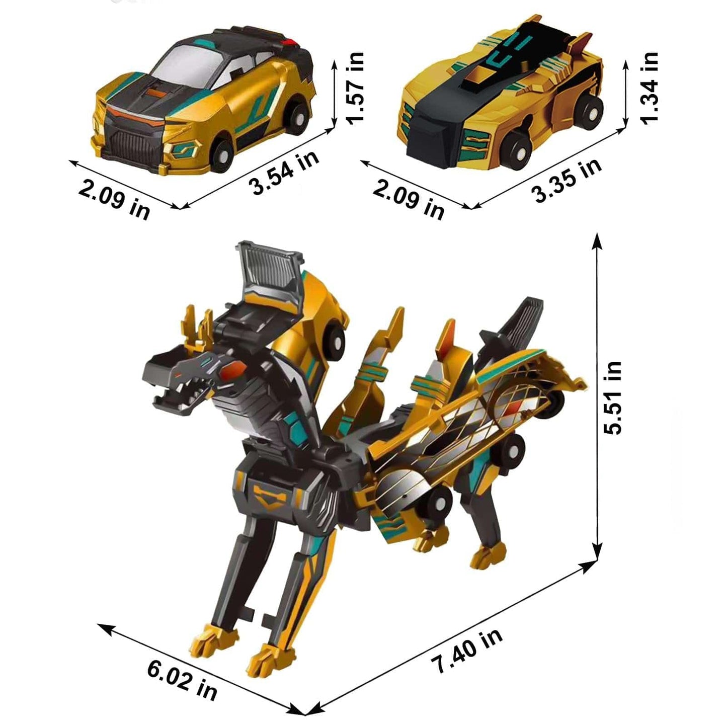 Cilifer® Collision Transforming Dinosaur Car Toy
