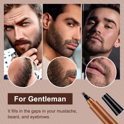 LUHAKA®🎁Buy 1 Get 1 Free🔥Waterproof Four-tip Beard and Eyebrow Pen✨