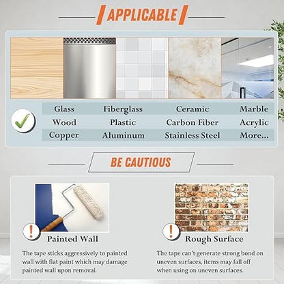 Cilifer®Extra Large Double Sided Tape  . Clear & Tough Nano Tape. Multipurpose Mounting Tape
