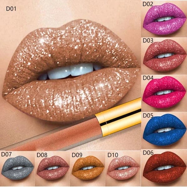 Luhaka®Metallic Liquid Diamond Glitter Lipstick