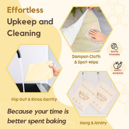 Cilifer®Wide Zipper Access Cotton & Beeswax Bread Bags for Sourdough