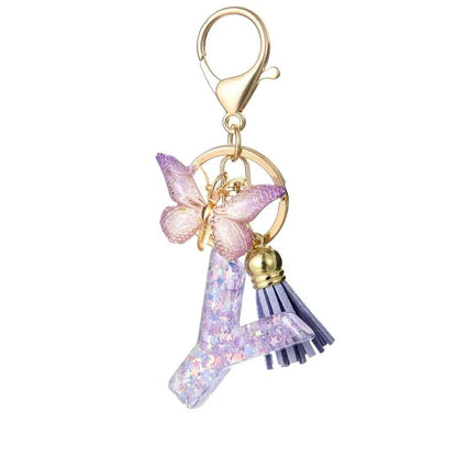 Cilifer®  Butterfly Letter Keychain Tassel Design Vibrant Durable Lightweight Gift