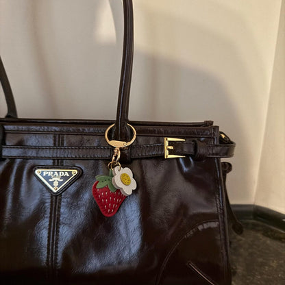 🍊🌼Leather Fruit And Flower Key Fob