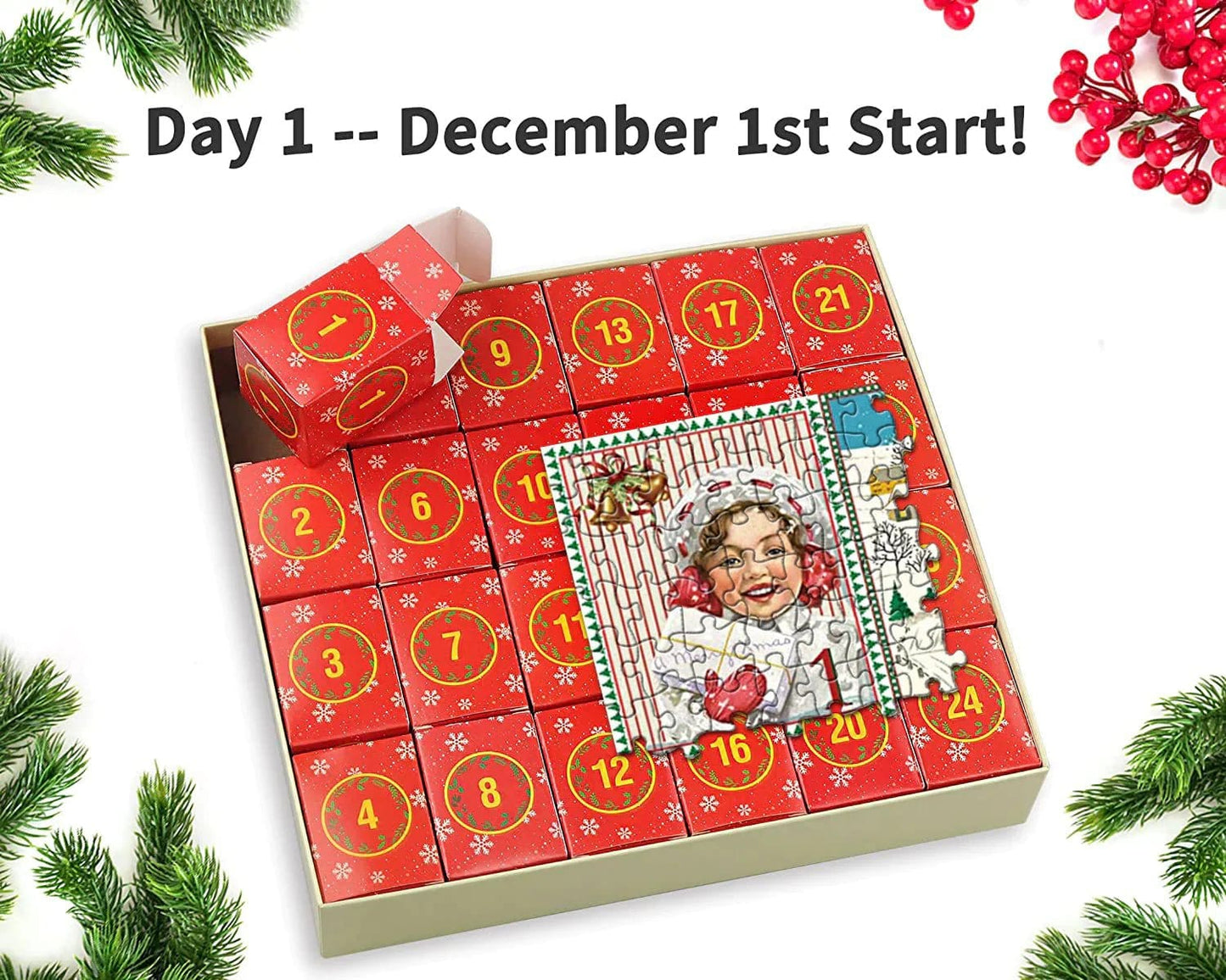 Cilifer®Christmas Advent Calendar Jigsaw Puzzle 1000pcs