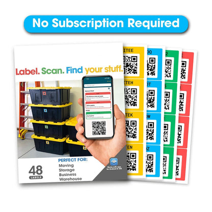 Cilifer®Original Color-Coded Scannable QR Labels (48 Pack)