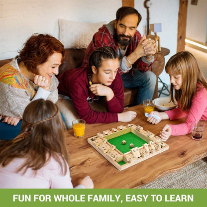 Cilifer®SHUT THE BOX-WOODEN DICE BOARD GAME