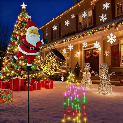 Cilifer®Christmas Claus Solar Kettle Lights
