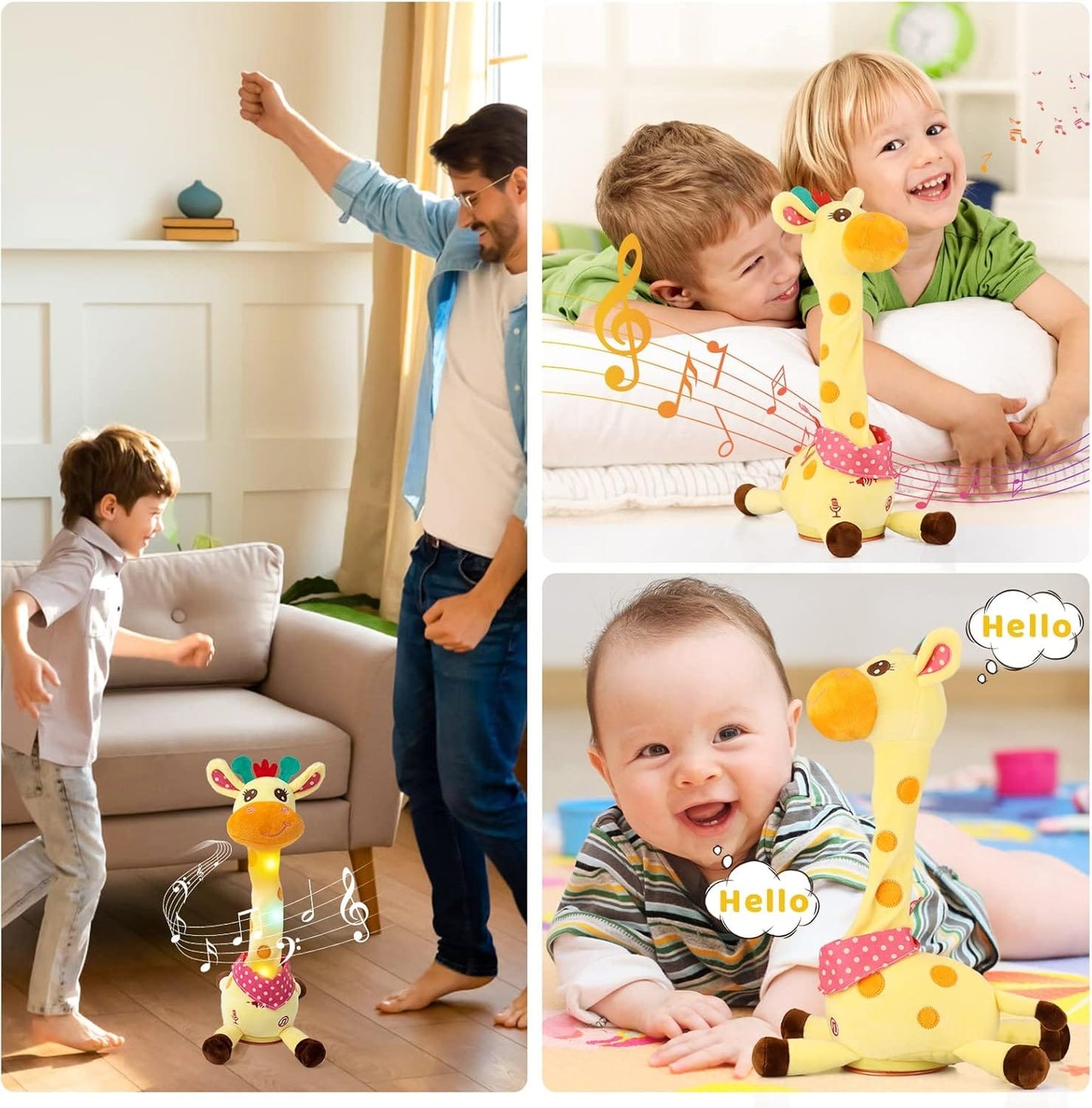 Cilifer® Best-Selling Musical Giraffe Toy – Sings. Dances & Repeats What You Say!