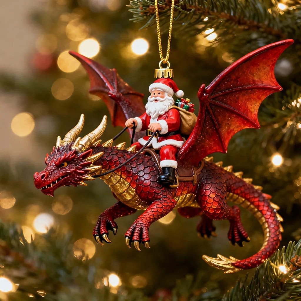 Cilifer®Santa's Dragon Riders Ornament Collection