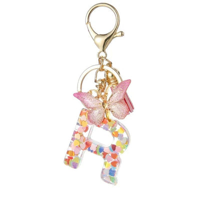 Cilifer®Butterfly Letter Keychain Tassel Design Vibrant Durable Lightweight Gift