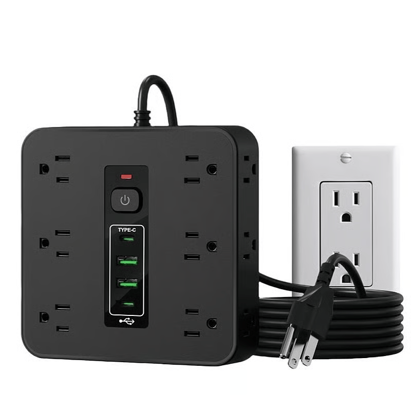 Cilifer®16-in-1 Power Strip with Switch & Surge Protection.ETL Listed Fireproof Power Strip