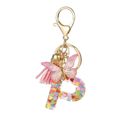 Cilifer®  Butterfly Letter Keychain Tassel Design Vibrant Durable Lightweight Gift