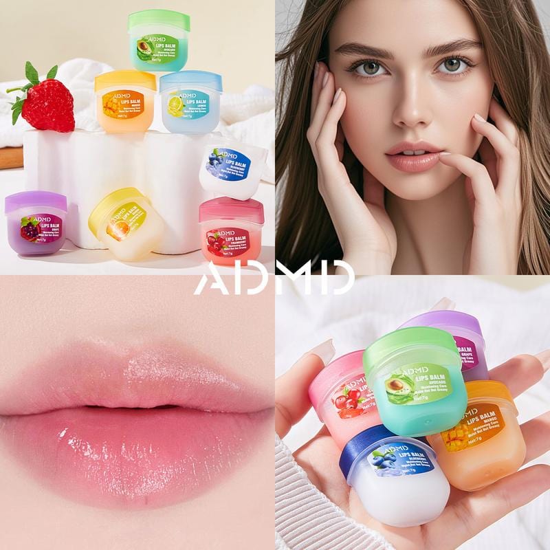 Luhaka®8Pcs Fruit Flavored Lip Care Set 🍓: Glosses + Night Balms + Colorless Lipsticks + Moisturizing Masks – Perfect Party & Seasonal Gifts! 🎉