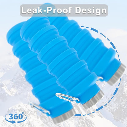 Cilifer®🏆Hot Sale🔥🔥Silicone foldable water bottle – Ideal for sports. travel & outdoor – Reusable & BPA-free