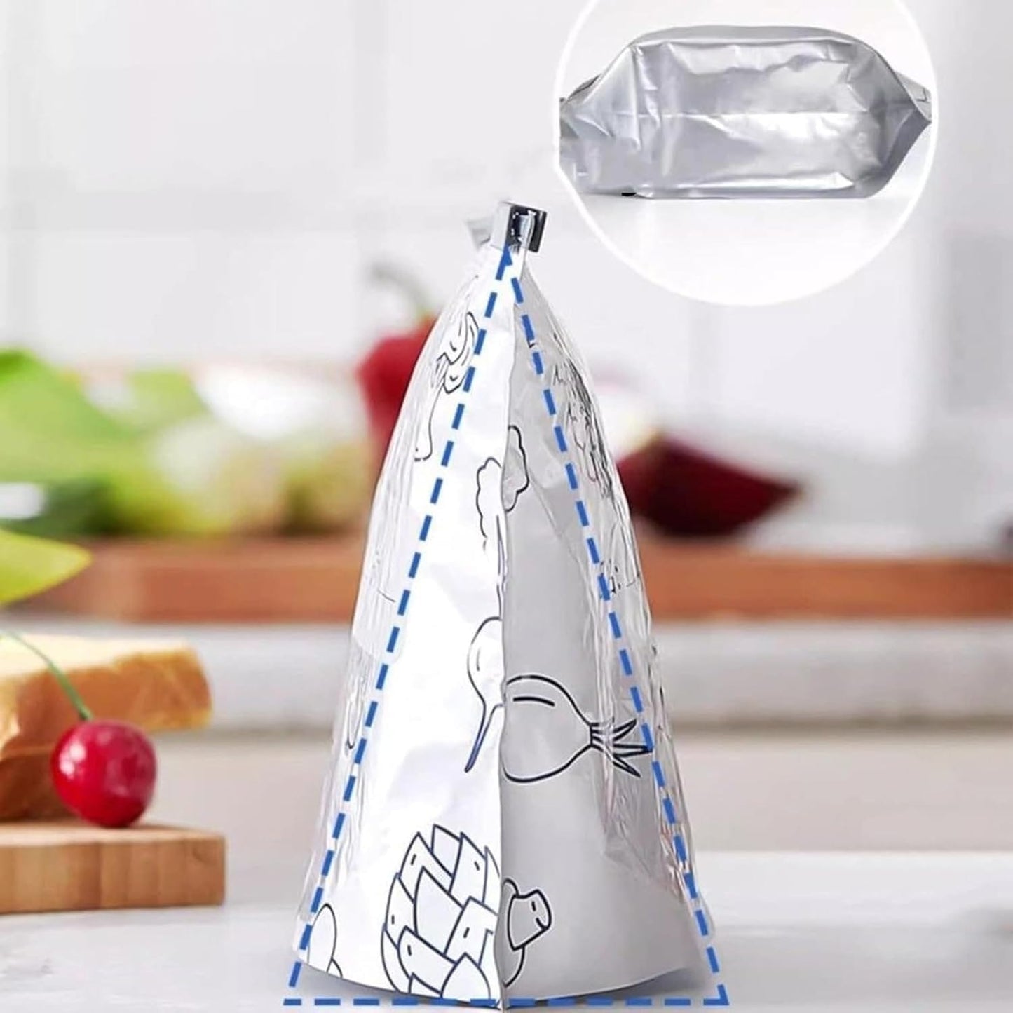 Cilifer®WReusable Aluminum Foil Freshness Seal Bags – Your Kitchen's New Best Friend!