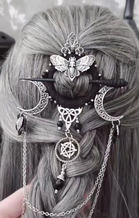 CZTICLE®🔥LAST DAY 50% OFF🧙‍♀️Handmade Goddess of the Night Witchy Hair Pin