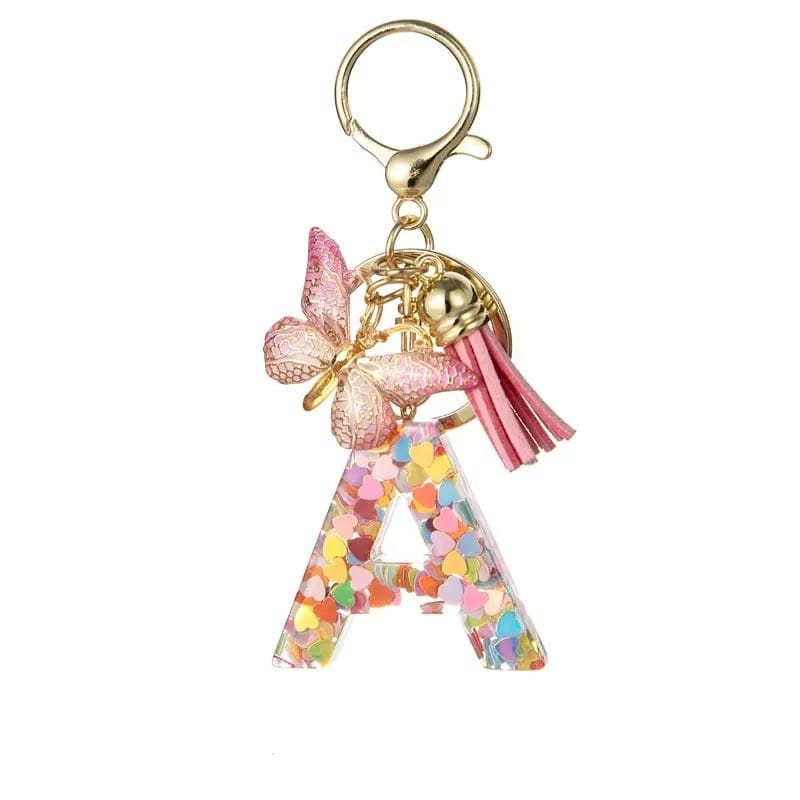 Cilifer®  Butterfly Letter Keychain Tassel Design Vibrant Durable Lightweight Gift