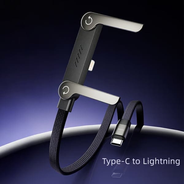 Cilifer® 2-i-1 Snabbladdningskabel med Dold Mobilhållare – 240W SuperCharge