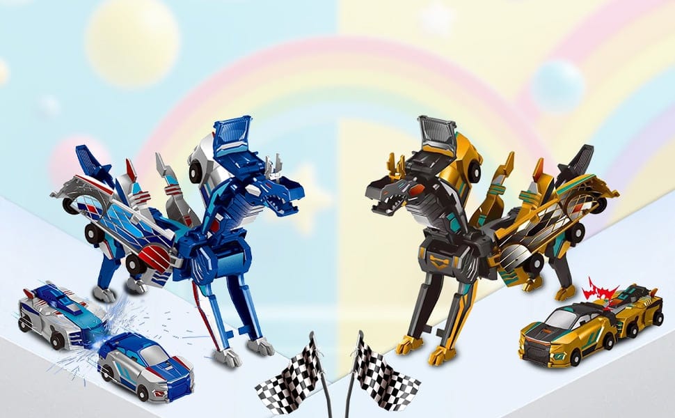 CZTICLE®🎁Children's Day Special✨ Collision Transforming Dinosaur Car Toy