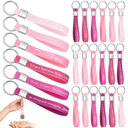 Cilifer®24/36/100Pcs Bible Verse Keychain Christian Trendy Keychain Wristlet