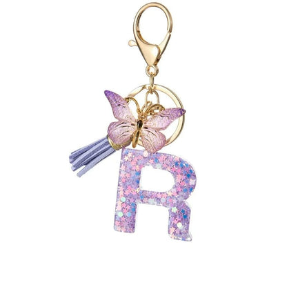 Cilifer®Butterfly Letter Keychain Tassel Design Vibrant Durable Lightweight Gift