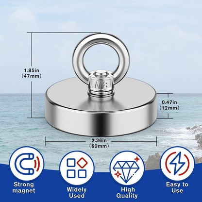 Cilifer®Fishing Magnet: 260LBS Super Strong Neodymium Magnet for Epic Treasure Hunting