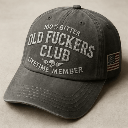 Cilifer® Vintage Cotton Baseball Cap🧢Bold Embroidery & American Flag Patch 😎Representing a distinctive and rebellious style & Ideal Gift🎁