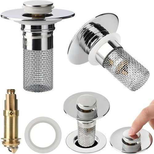 Cilifer® Bathroom Sink Stopper Hair Catcher. Universal Pop Up Sink Drain Filter with Stainless Steel Filter Basket. Bathroom Sink Drain Strainer
