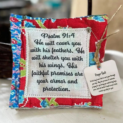 Cilifer®Best Encouraged And Blessed Gift-Prayer Quilt with cross inside