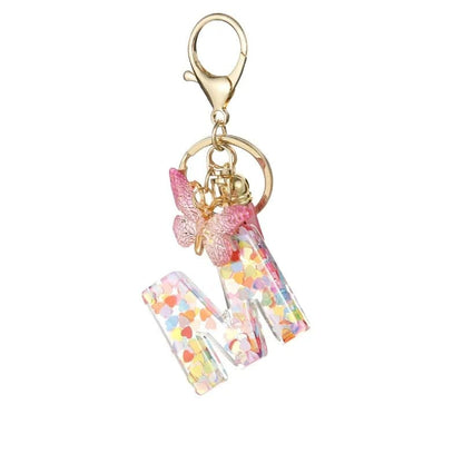 Cilifer®Butterfly Letter Keychain Tassel Design Vibrant Durable Lightweight Gift