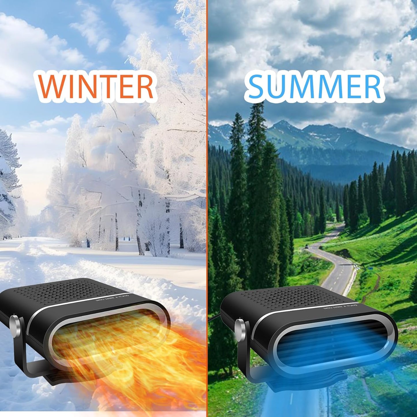 New Upgrade Portable Car Heater. 60s Fast Demisting Defroster