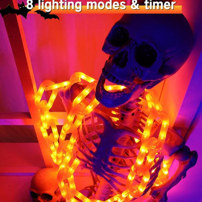 Billhol®Halloween Decoration Battery Light String - 10ft 160 LED Plastic Chain Light String