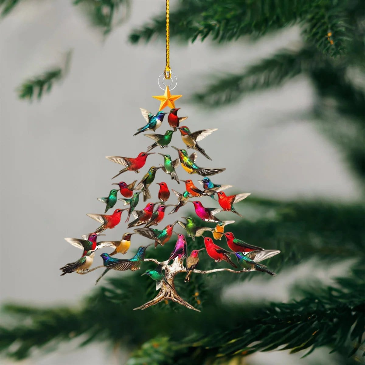 CZTICLE® 🔥🐦🎄Hummingbird Christmas 2D Acrylic Ornament