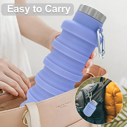 Cilifer®🏆Hot Sale🔥🔥Silicone foldable water bottle – Ideal for sports. travel & outdoor – Reusable & BPA-free