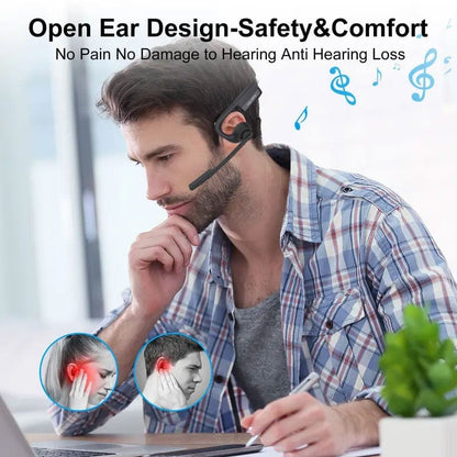 Cilifer®Open Air Conduction Wireless Bluetooth Headset with Microphone
