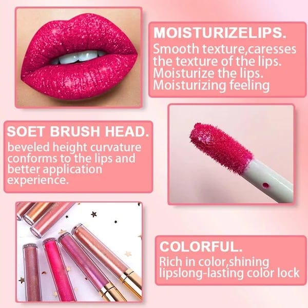 Luhaka®Metallic Liquid Diamond Glitter Lipstick