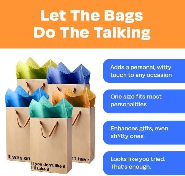 Cilifer®MilkToast Snarky Gift Bag🎁Funny Gift Bags