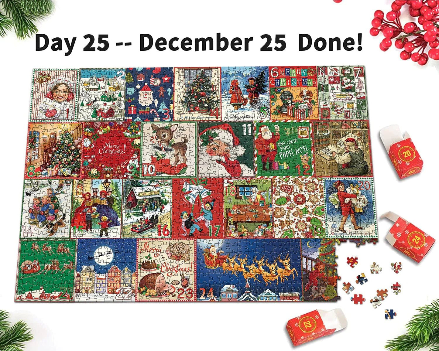Cilifer®Christmas Advent Calendar Jigsaw Puzzle 1000pcs