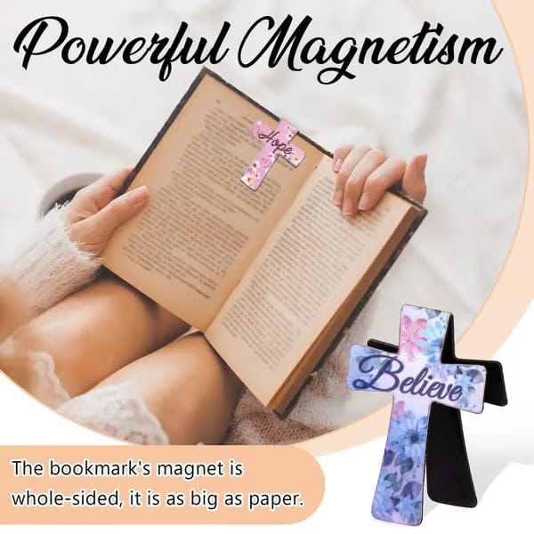 Cilifer® Magnetic Cross Bookmarks Gifts for Bible Study. Readers. Teachers. Students🌸✝️